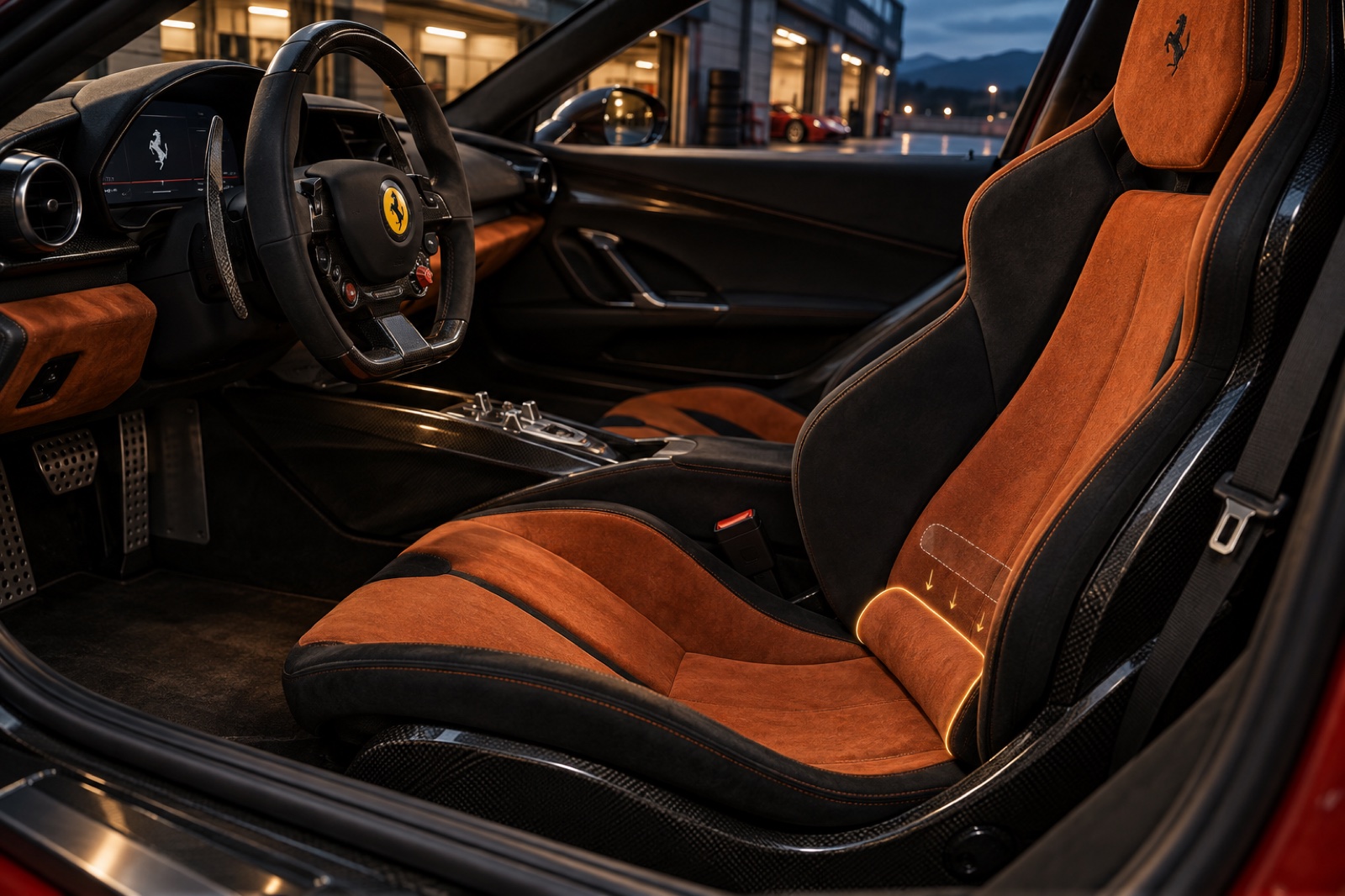 Ferrari Wants to Fill the Gap in Your Bucket Seat With Air