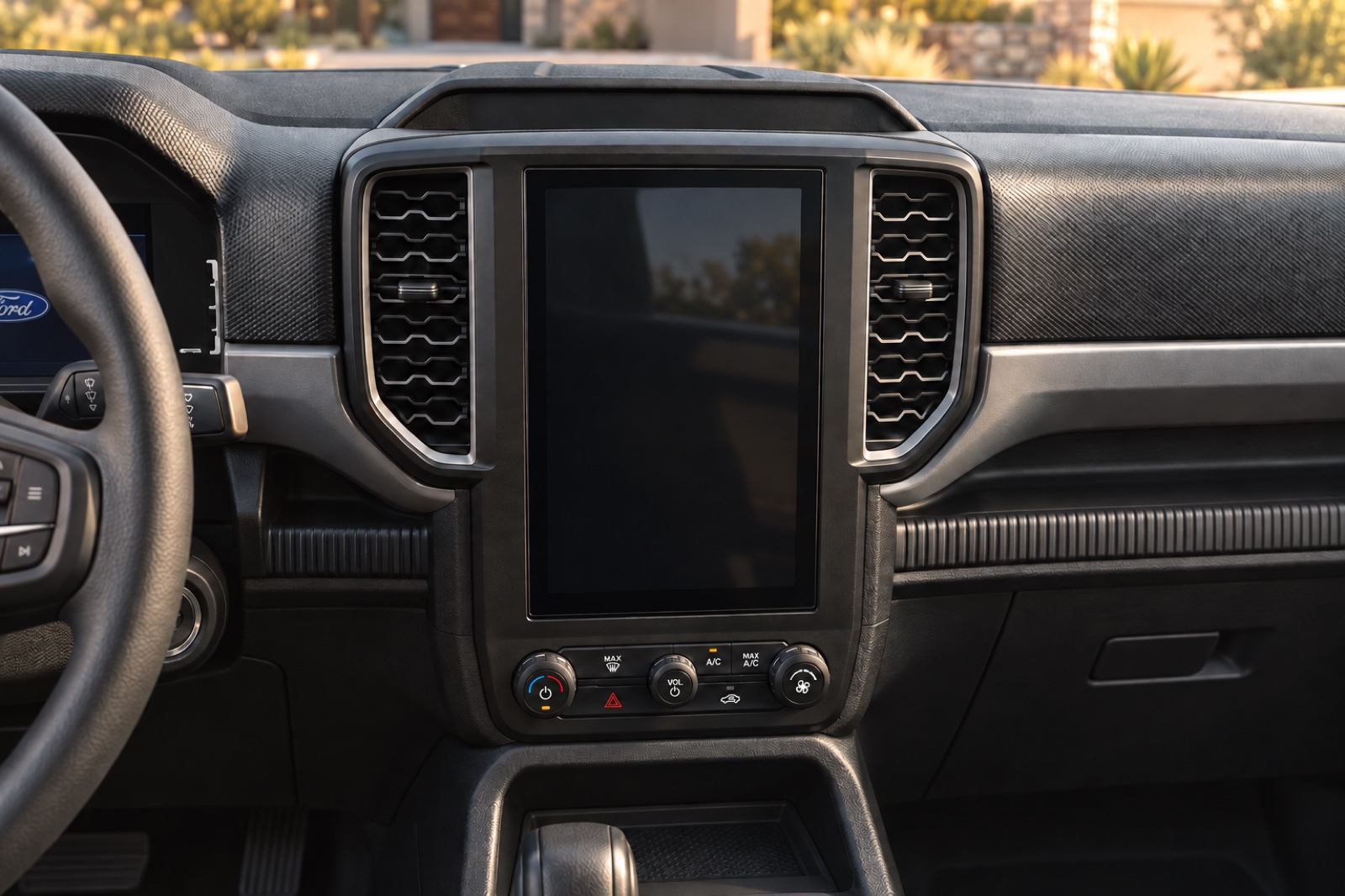 Original illustration of a Ranger center dashboard with a blank screen