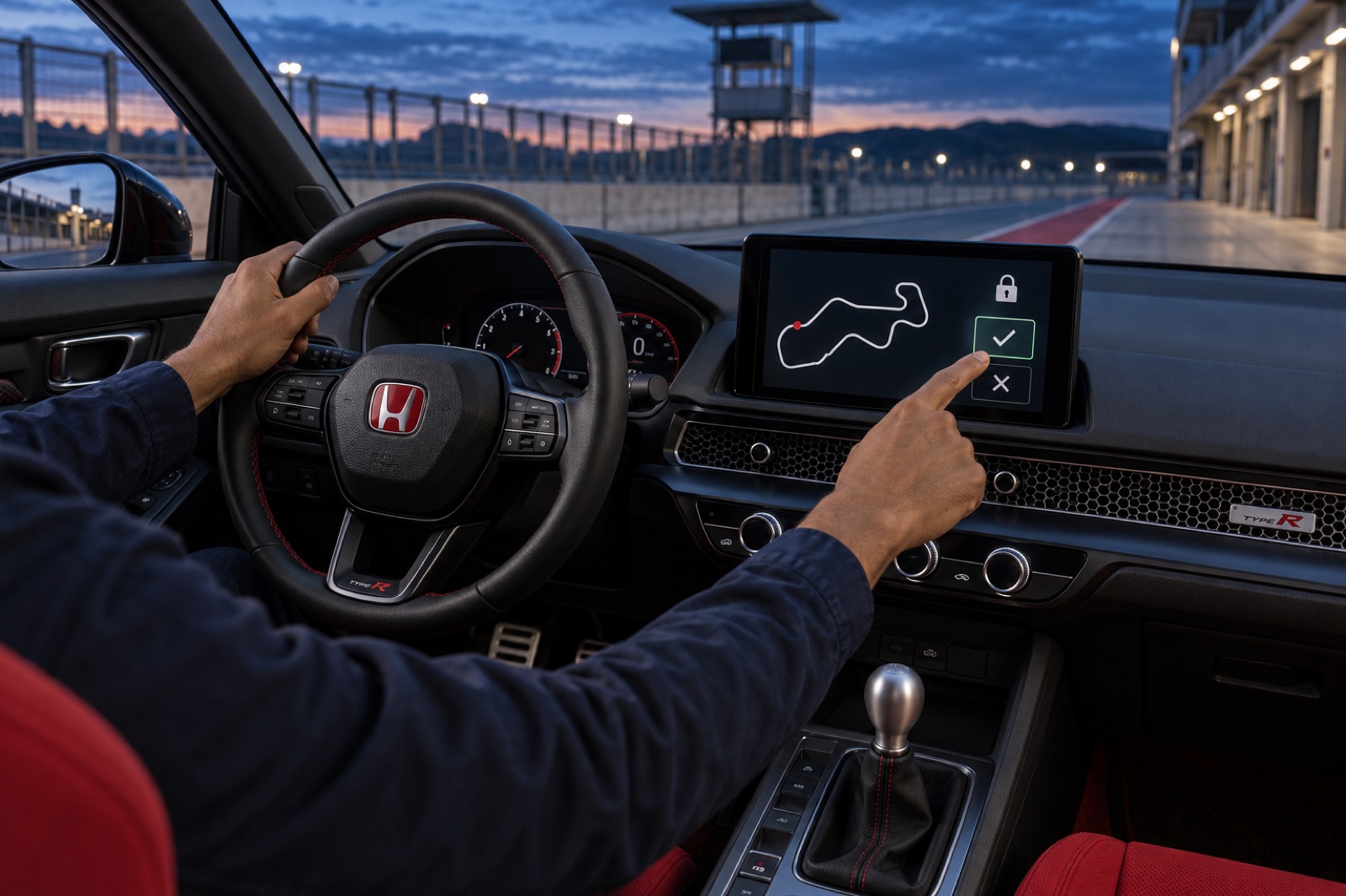 The driver approves releasing the power restriction after the car recognizes an eligible circuit.