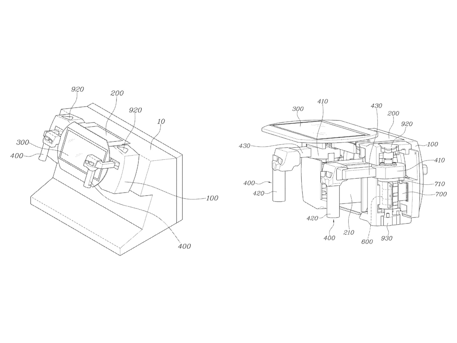 Hyundai, Kia and LS Automotive’s sketches show the deployed grips and the mechanism beneath the raised display.