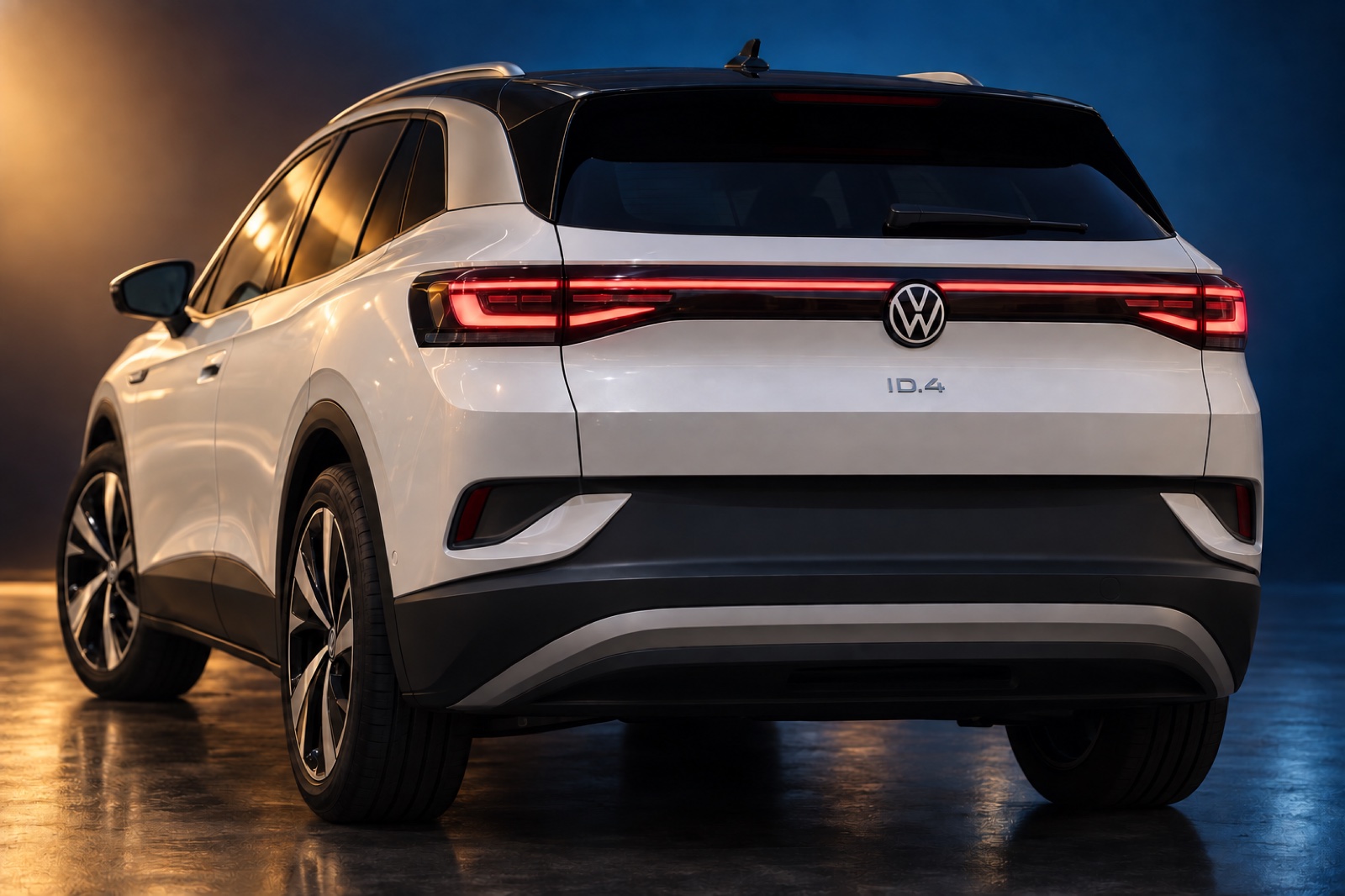 The ID.4’s tailgate carries the numbered identity already familiar to Volkswagen’s American EV buyers.