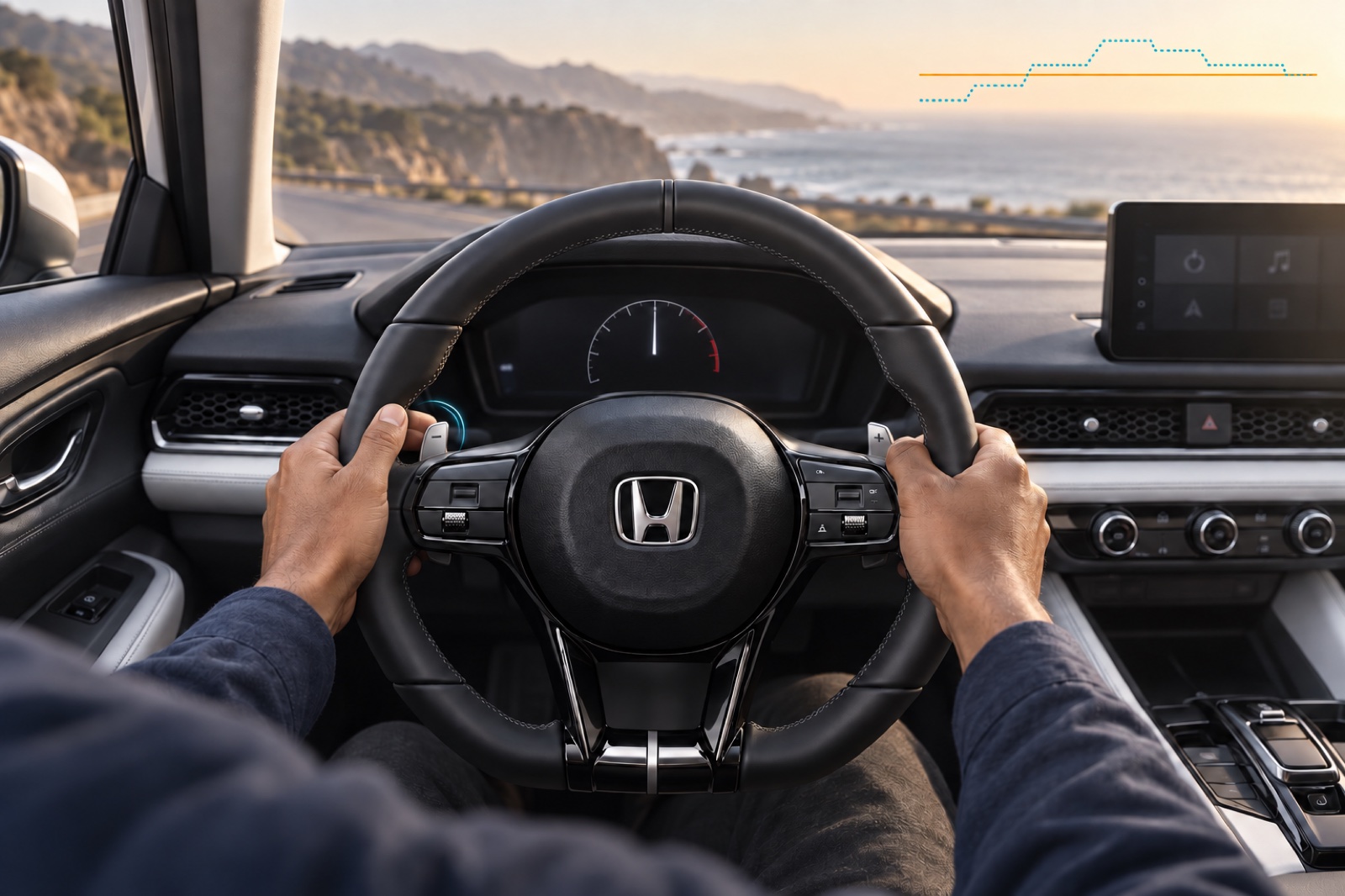 A paddle pull changes the virtual gear while warm-up holds actual engine speed steady.
