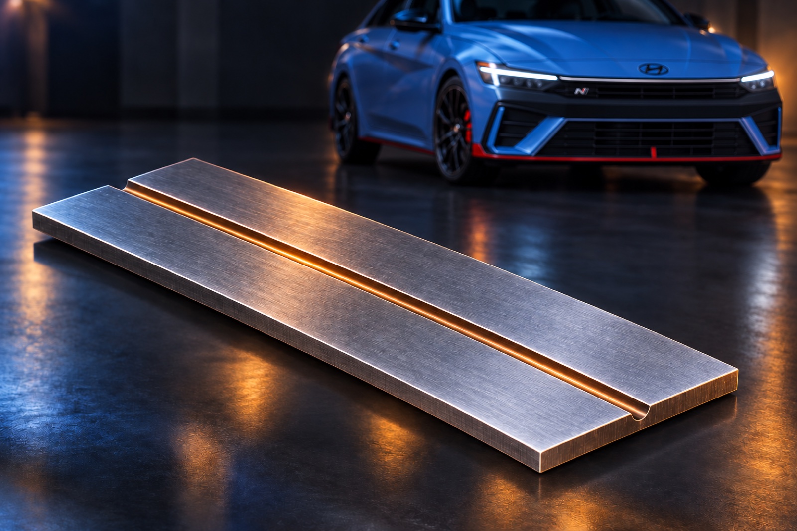 A recessed groove concentrates bending along the plate spring’s thinner central section.